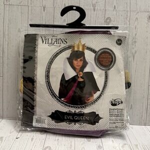 Disney Evil Queen Crown & Cape with Collar Costume Adult OS Fits Most Halloween